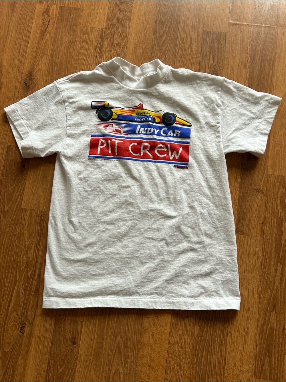 Indy Car Pit Crew White Kids T-Shirt